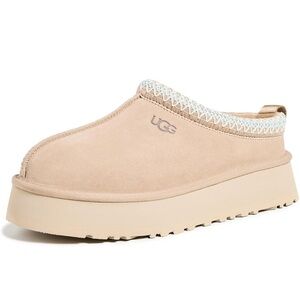 UGG Tan Mules with Suede Upper and Platform Sole
